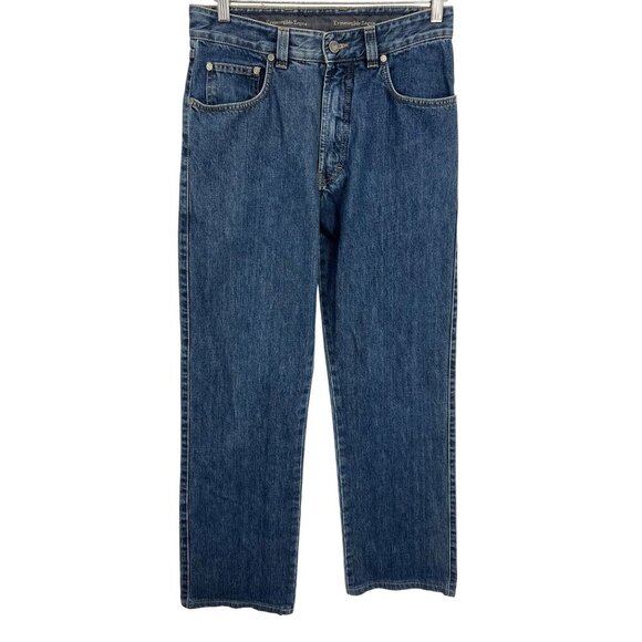 Ermenegildo Zegna Mens Blue Denim Jeans Size 30 Made In Italy 100% Cotton EUC - Picture 1 of 6
